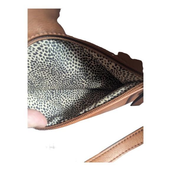 SOLE SOCIETY Women's Handbag Brown Purse Shoulder Bag Faux Leather Zipper - Picture 12 of 14